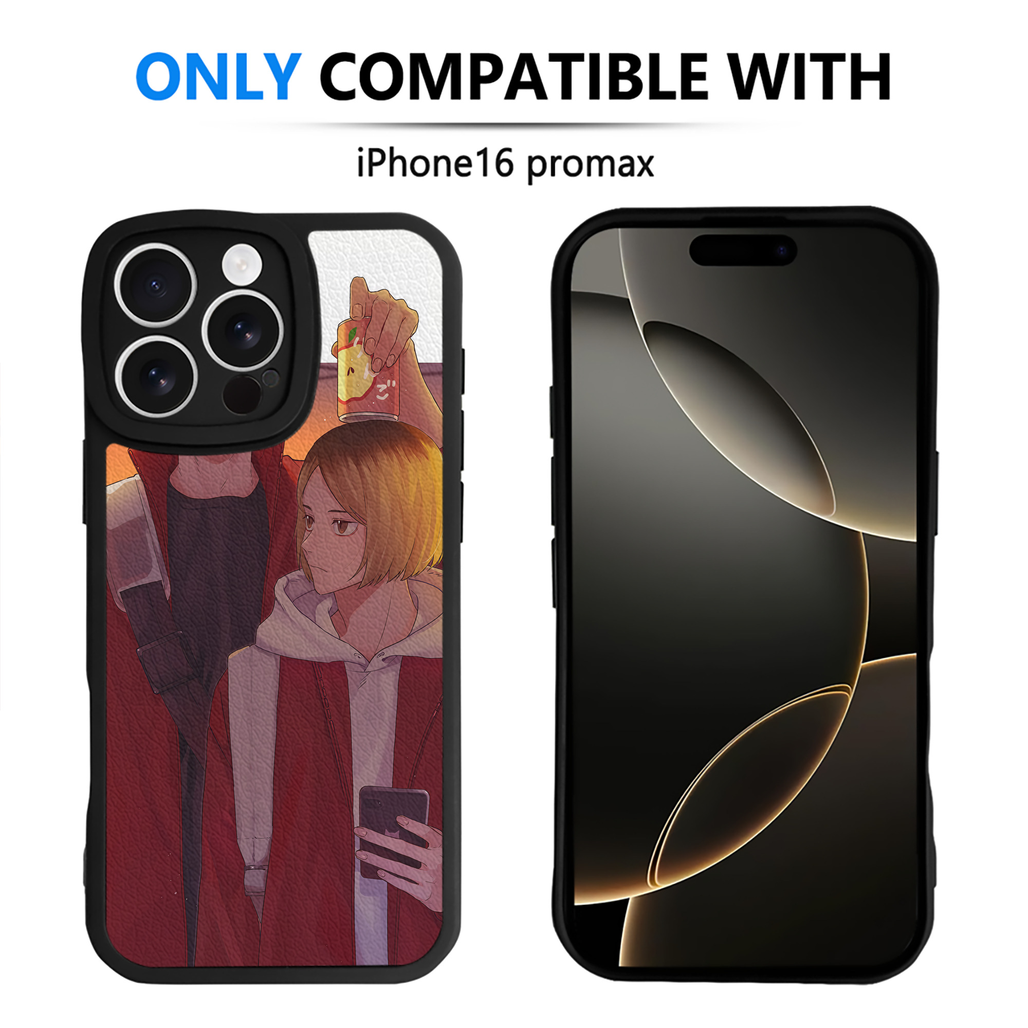 （画像用） ハイキュー!! Haikyu!! 【iPhone 16シリーズ対応】シリコンスマホケース（レザー調） 材質：シリコン